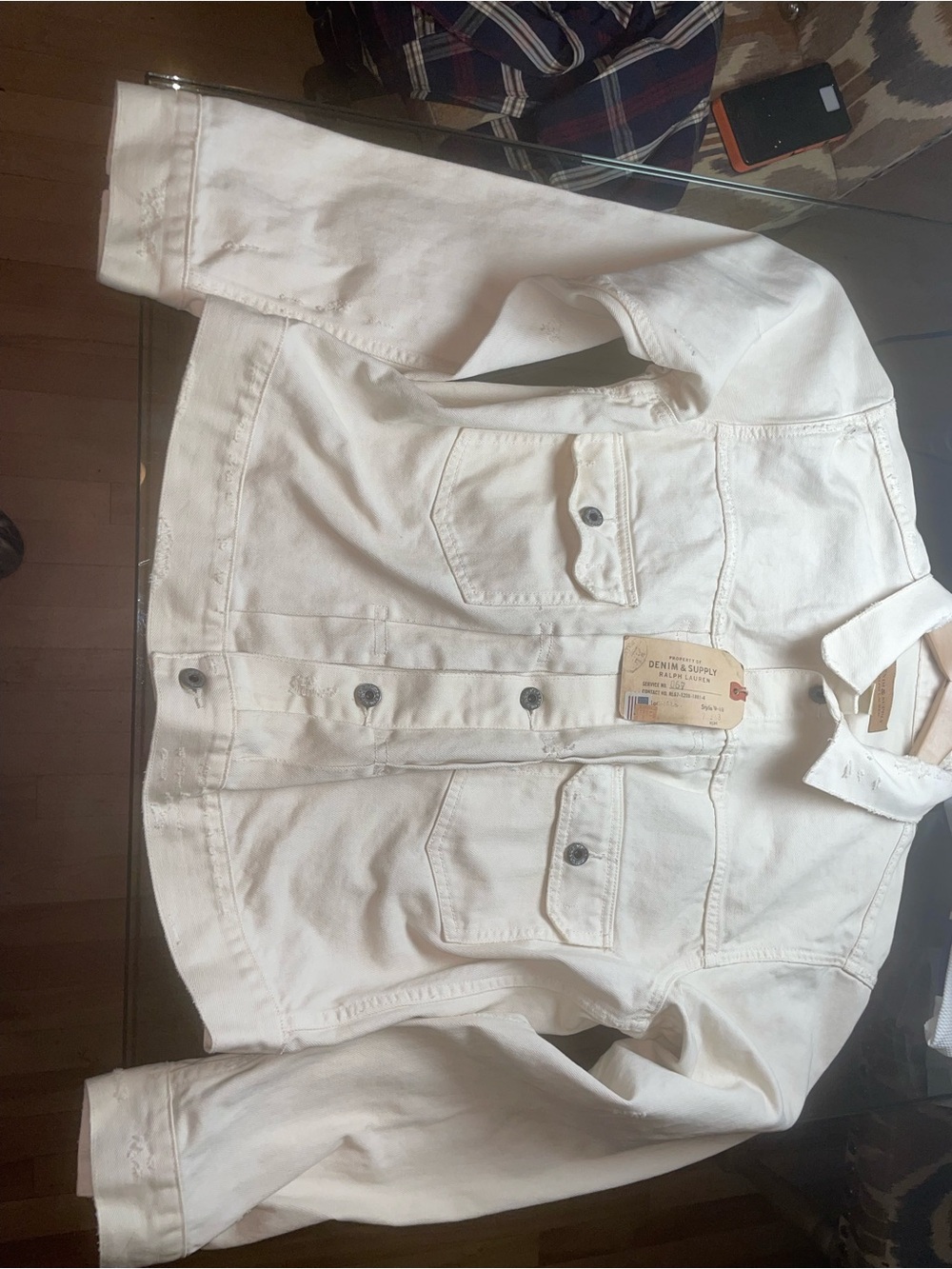 Denim & Supply Ralph Lauren Cream White Denim Jacket